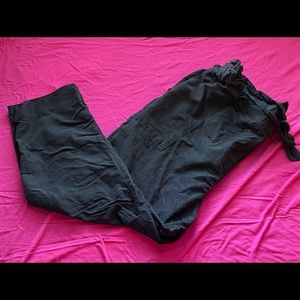 Cropped palazzo pants with belt